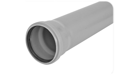Серая канализационная труба 110 мм диаметра