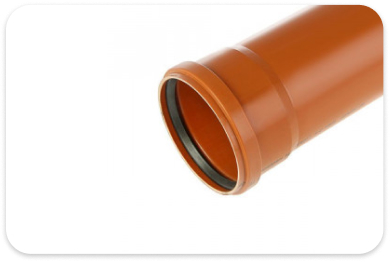 Оранжевая канализационная труба 110 мм диаметра