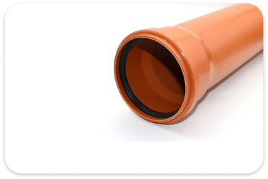 Оранжевая канализационная труба 160 мм диаметра